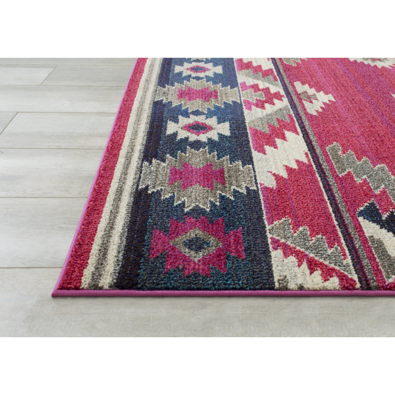 Tapis cerise / rouge Dacula, Rectangle 5 pi x 7 pi