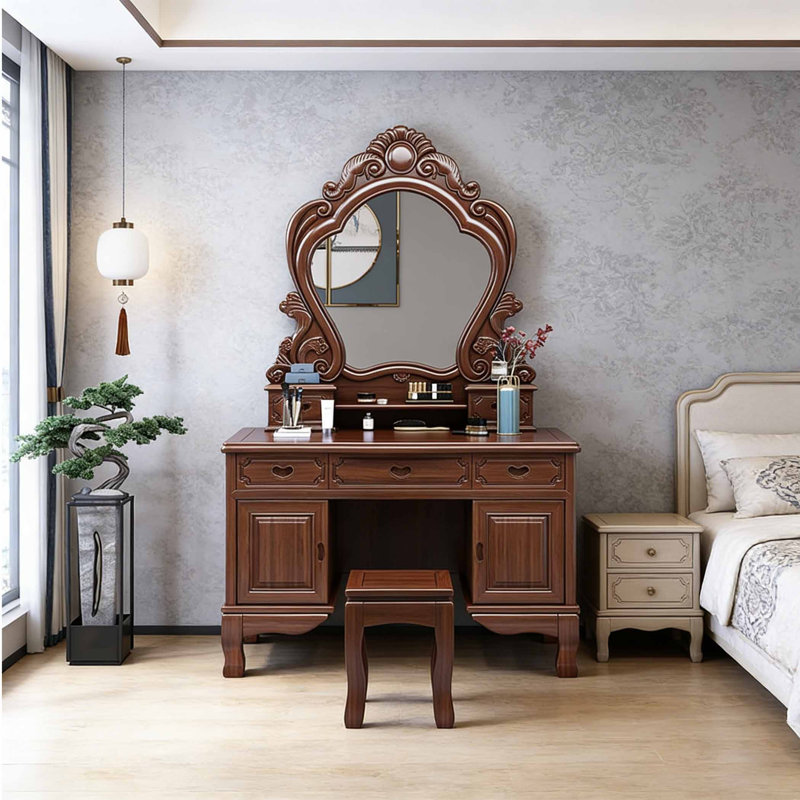 American style carved dressing table