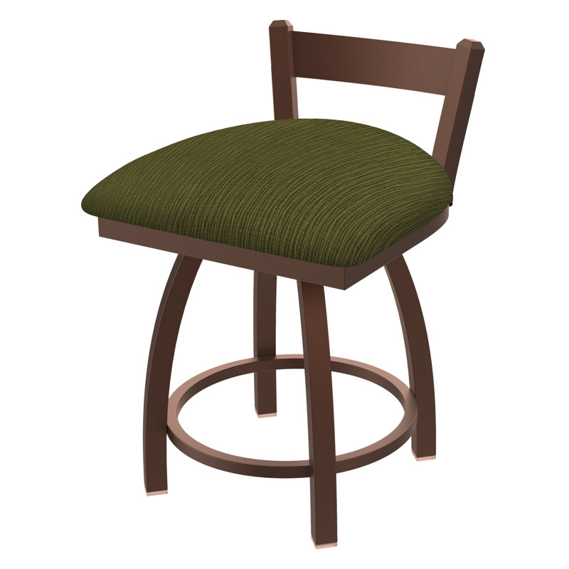 Tabouret de coiffeuse en métal Catalina, Tissu-graphique perroquet, Bronze