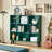 10 Cube Bookshelf,3 Tier Modern Wide Bookcase With Legs,Mid-Century Wood Bookshelves Storage，Retro Large Book Case,Freestanding Organizer Display Shelf For Bedroom,Living Room,Office-2127432900-2127432905