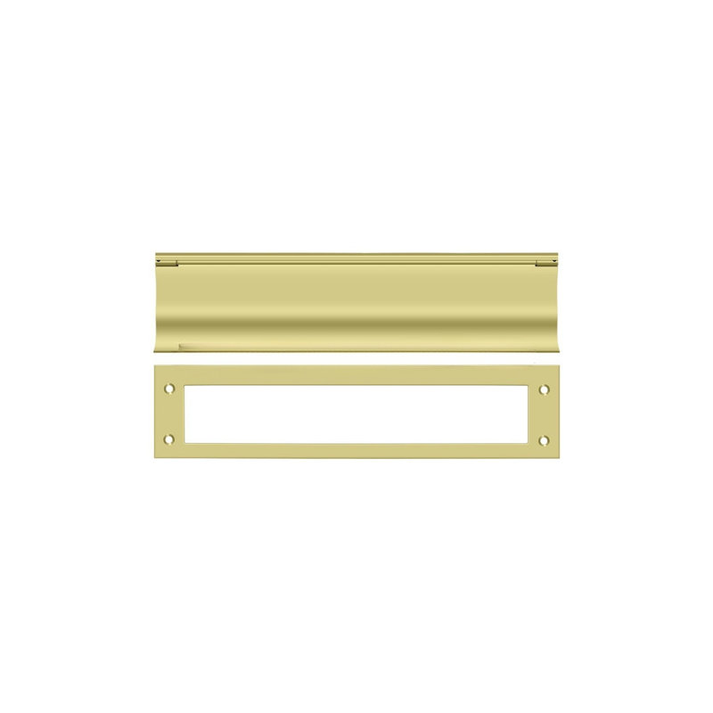 13" x 3" Brass Mail Slot, Polished Brass