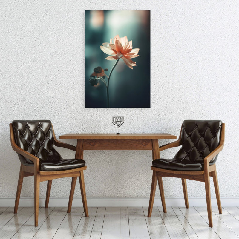 Petal Serenity Contemporary Elegant Modern Flower Nature Wall Art Print 1 Piece Wrapped Canvas Wall Art