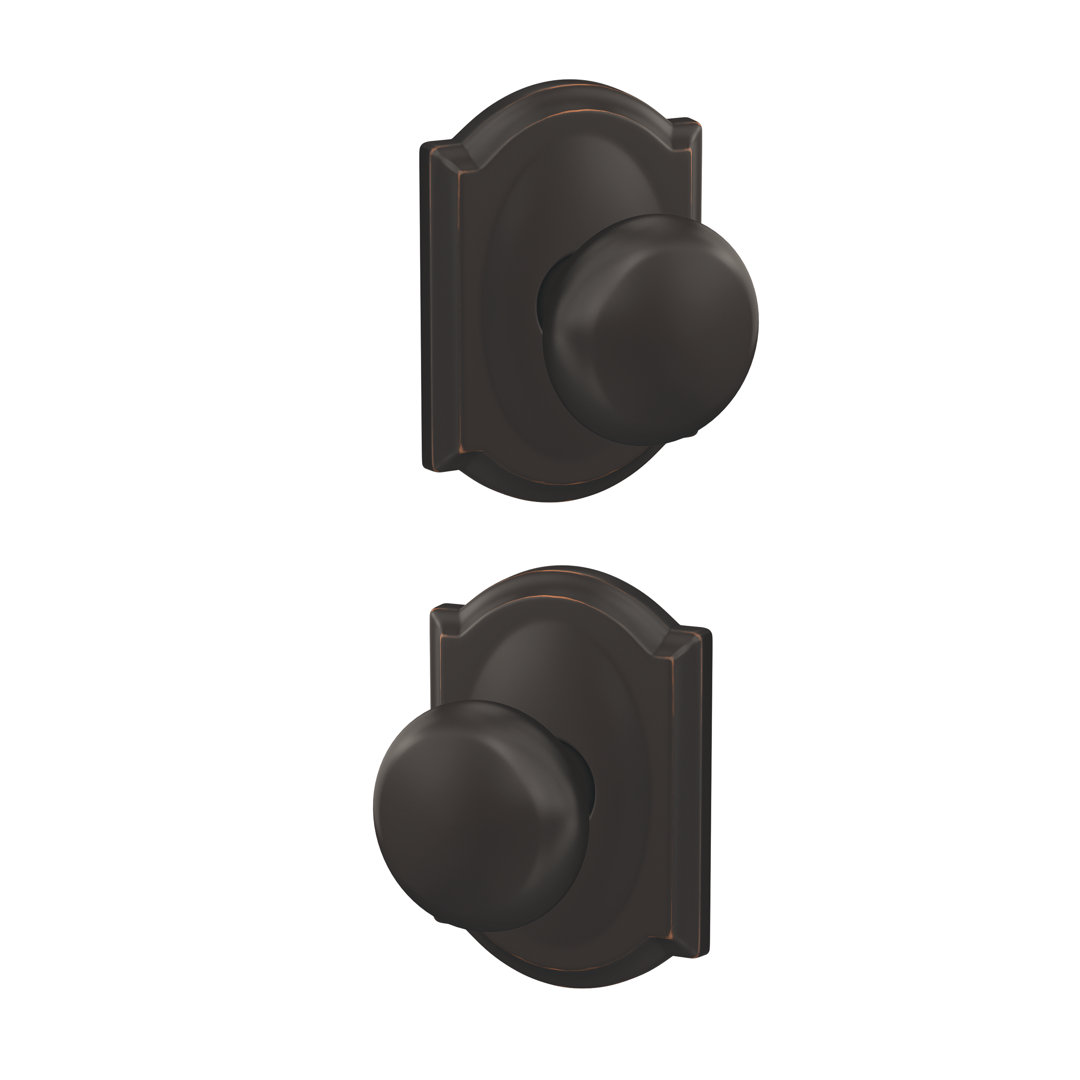 Plymouth Hall-Closet and Bed-Bath Knob with Camelot Trim Schlage 