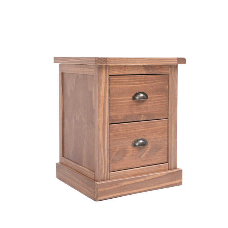 Dupuy 45cm W Solid + Manufactured Wood Bedside Table