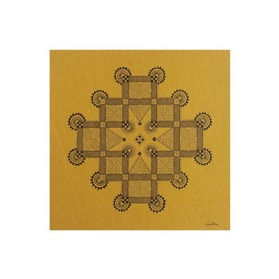 16 Moole Aarti Chittara | Pen On Handmade Paper | By Nanditha