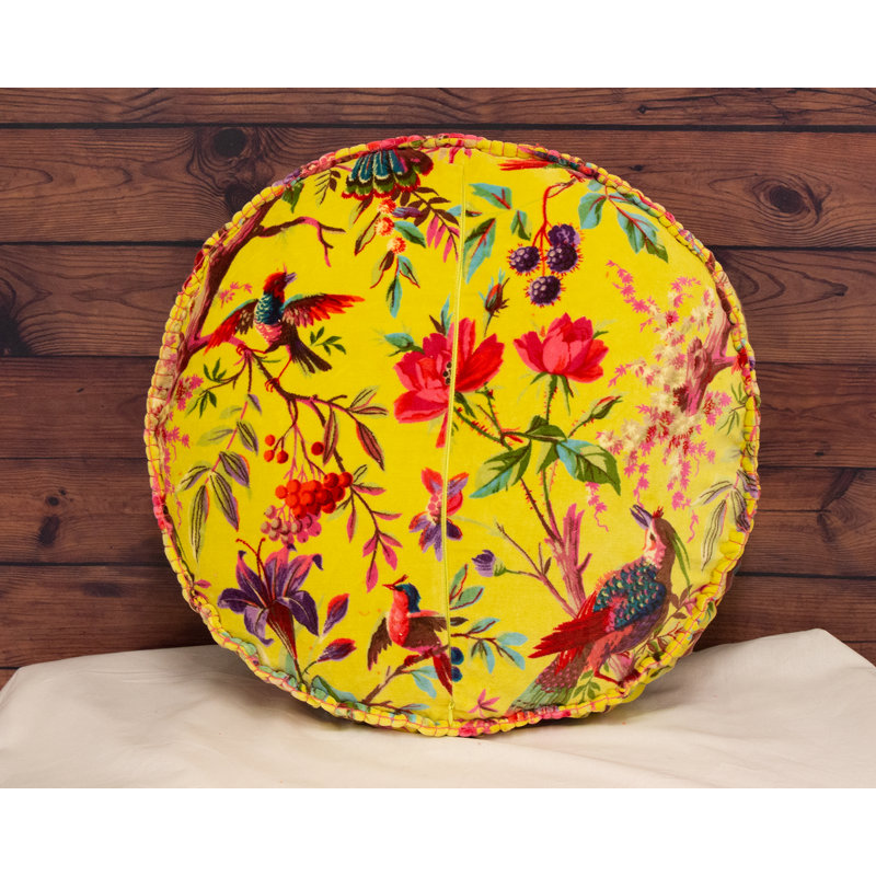 Floral Circular Floor Pillow Cover, Aracia