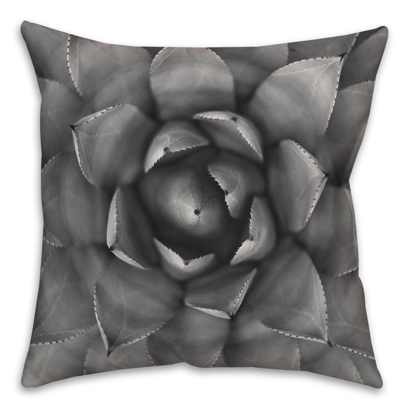  Housse et insert de coussin d'extérieur carré Succulent, Gris