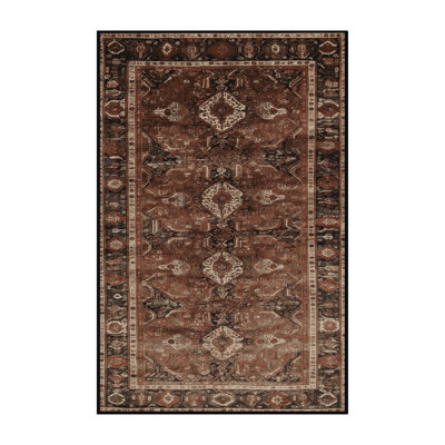 Tapis brun turc lavable à la machine