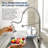 30 x 18 x 9 Inch Drop-In Kitchen Sink, Single Bowl Topmount w/ Pull-Out Faucet, Cutting Board, Dish/Drying Rack-124391561
