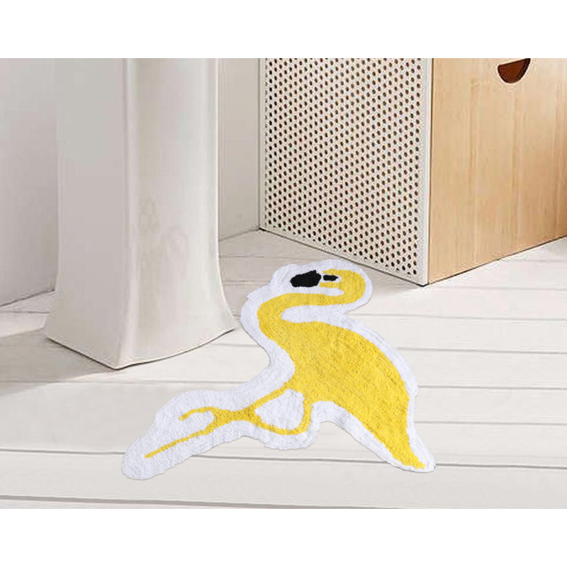 Tapis pour salle de bain Wellings, Jaune