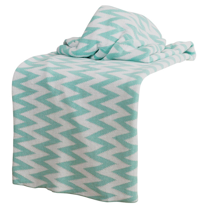 Couverture en coton Destinie, Turquoise