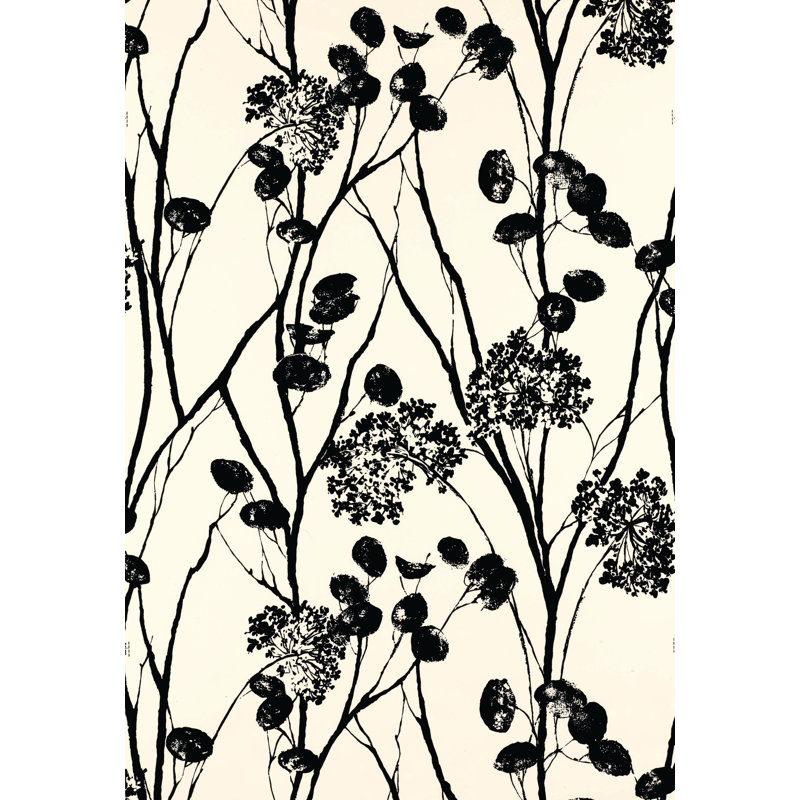 Moonpennies Wallpaper, Black/Ivory
