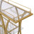 Kitchen Bar Cart With Wine Rack Tempered Glass Metal Frame Wine Storage-110746723