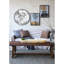 Miroir industriel mural en métal - 31,5 x 0,7 x 31,5 po, noir, 15,8 lb