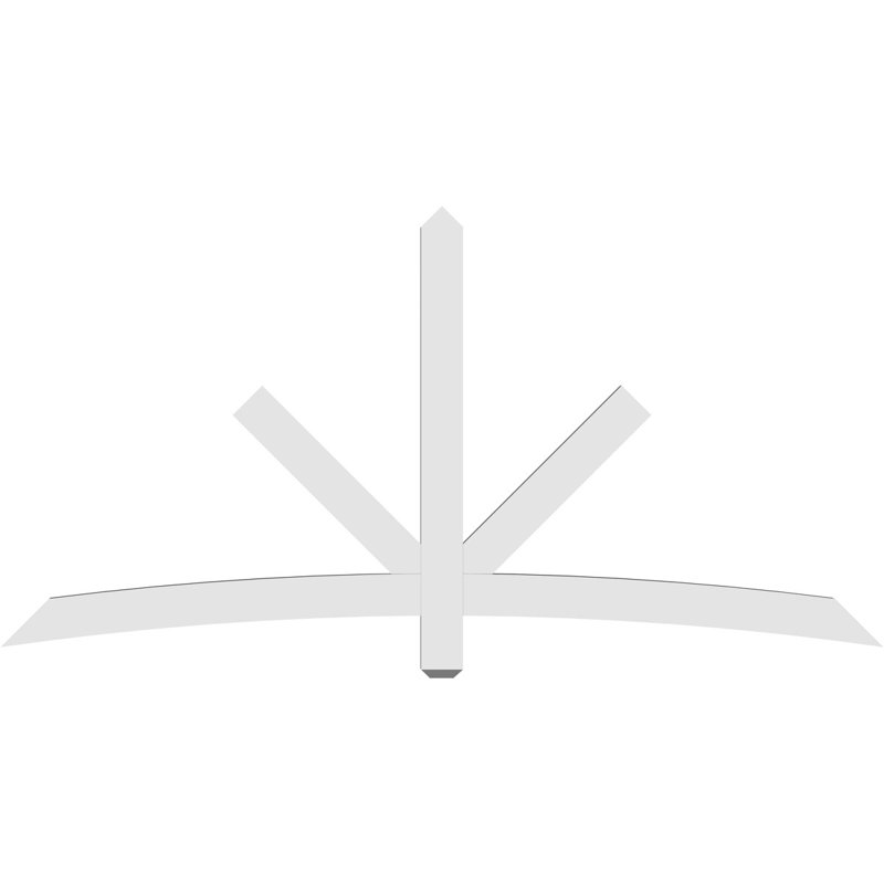 Support de pignon Alberta Alberta, H 42 po x l 84 po (pas: 12/12), P 2 po x F 4 po, PVC
