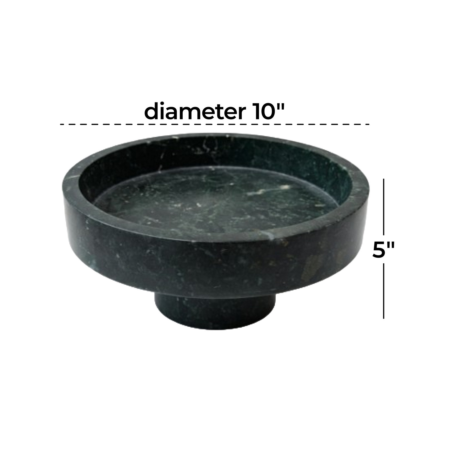 Genuine Marble Decorative Dish, Green