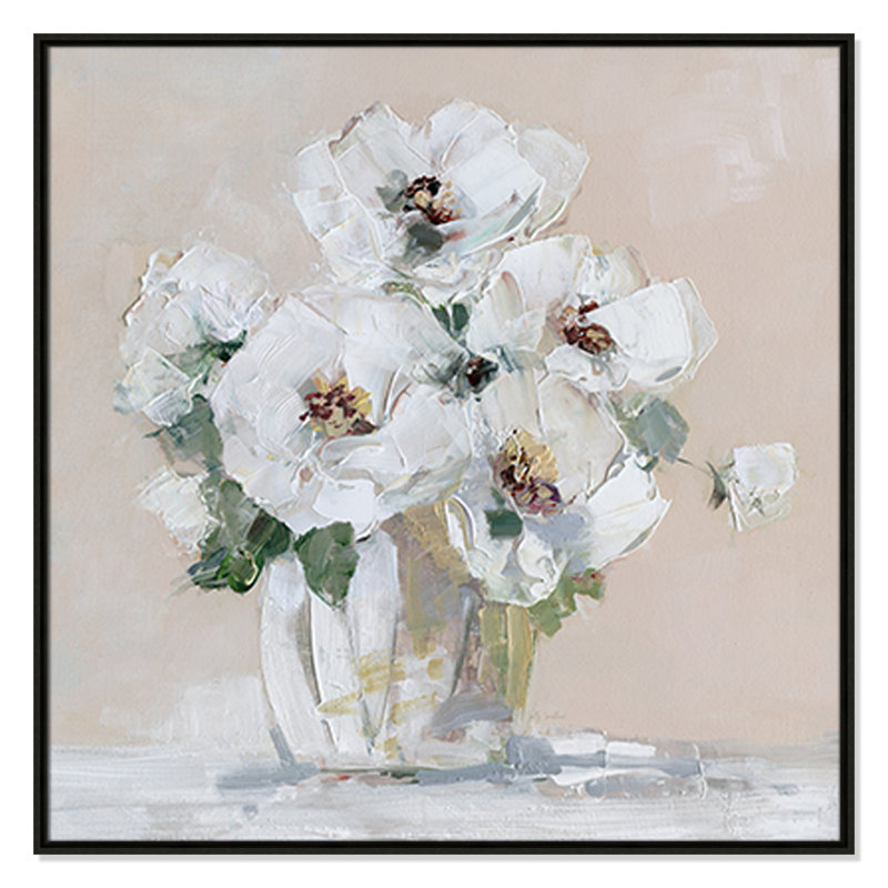 Soft White II par Sally Swatland, Espresso, H 37,5 po x l 37,5 po x P 2 po