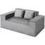 Velours côtelé 63 po, 2 sièges, tissu peau, sans assemblage, confortable pour les petits espaces de salon