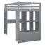 Lit mezzanine avec grandes tablettes de rangement, bureau d'étude et éclairage à DEL intégré, lit peu encombrant pour les enfants-1415224879-1415224872