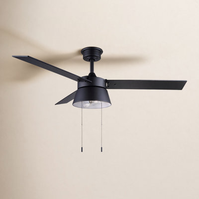 48" Alcona 3 - Blade Chandelier Ceiling Fan with Pull Chain and Light Kit Included