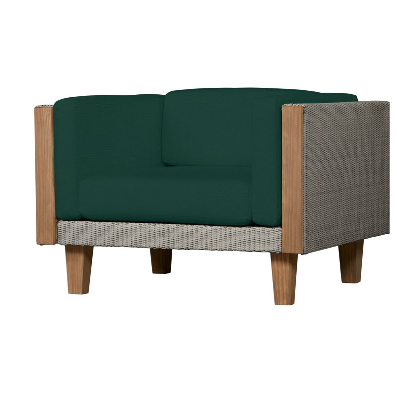 Catalina Outdoor Teak Lounge Chair, Demo Mist, Pewter