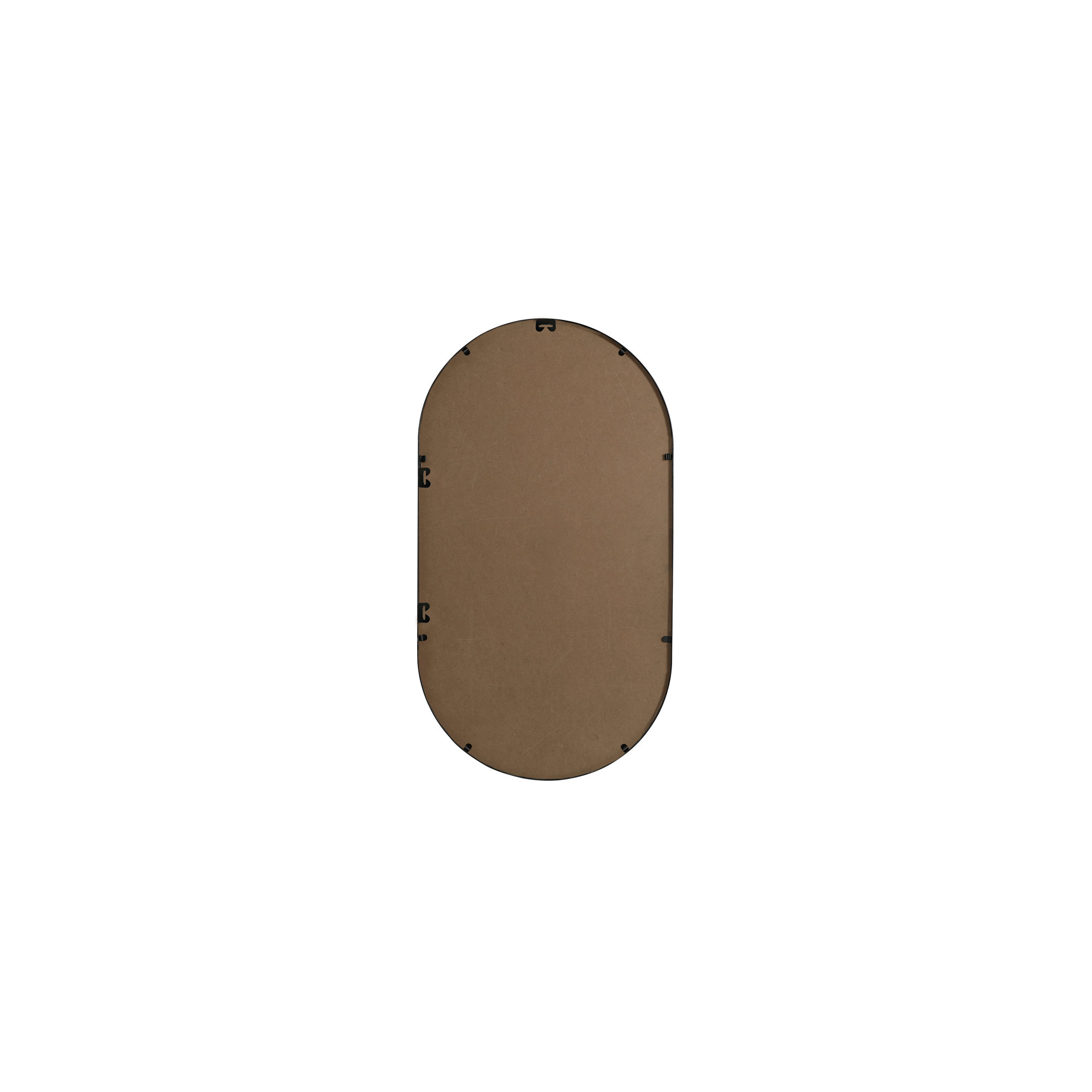 Sabine Metal Pill Wall Mirror, Black, 36" x 20"