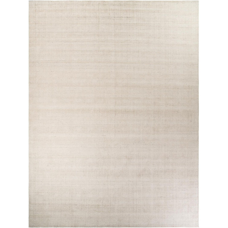 Tapis uni / rayé Brigit couleur vanille - ivoire, Rectangle 13 pi 1 po x 18 pi 1 po