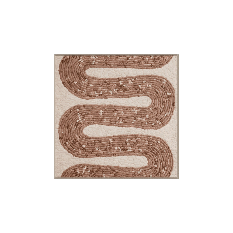 Tapis brun lavable à la machine, Carré 7 pi