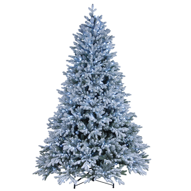 7.5 Ft. Powerconnect(Tm) Snowy Hamilton Spruce Tree With Cool White Led Lights