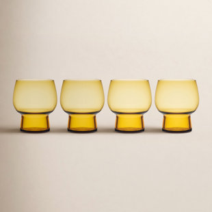 Mikasa 14-Oz Phoebe DOF Set Of 4 Glasses, Smoke (Set of 4)