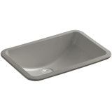 Ladena® Finish Vitreous China Rectangular Undermount Bathroom Sink with Overflow