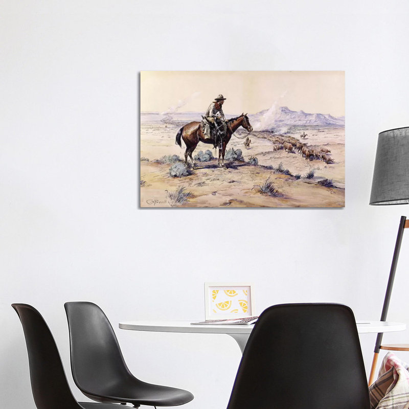 The Trail Boss by Charles Marion Russell - Wrapped Canvas Painting, 101.6 cm H x 66.04 cm W x 3.175 cm D