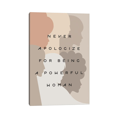 Girl Power Never Apologize Pastel - Print on Canvas