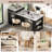 59.5" Kitchen Island with Extendable Dining Table, Kitchen Storage Table with Double-sided Storage, Kitchen Island with 2 Drawers, Power Outlet, Side Open Shelves, for Kitchen, Dining Room-439623438