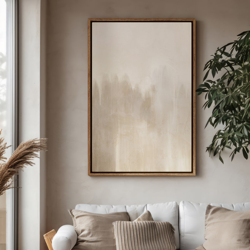 Art mural sur toile encadrée - Art abstrait, impressions murales pour chambre à coucher - 24 po x 36 po, Naturel