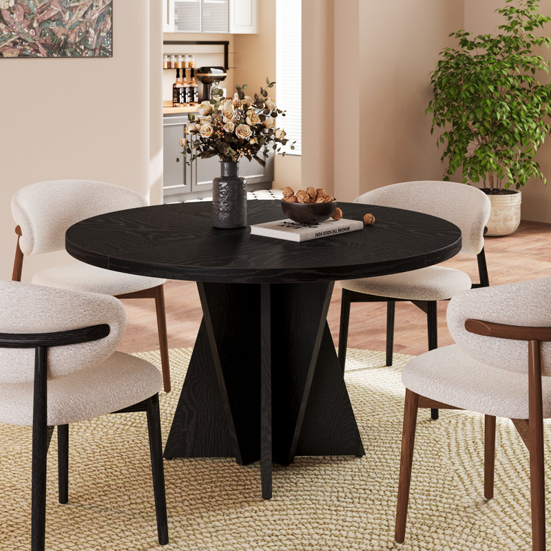 Round Dining Table, Black