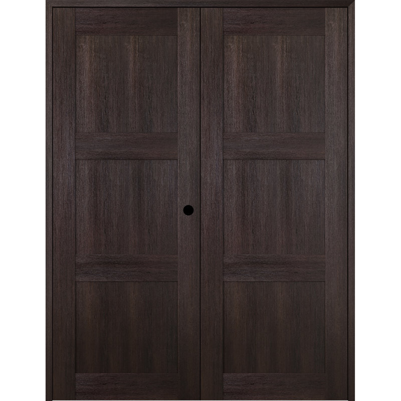 Porte française Avon 07 2RN, L 71,75 po x H 79,38 po, Bois de chêne, Gauche