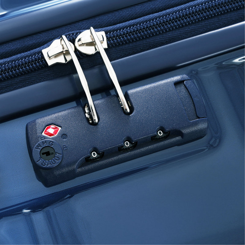 Ensemble de 3 valises de 20 pouces avec port USB, bagage à main certifié Airline, bagage rigide en ABS + PC avec roues pivotantes