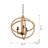 D19.2x20.7" Cade 3-light Roped Chandelier