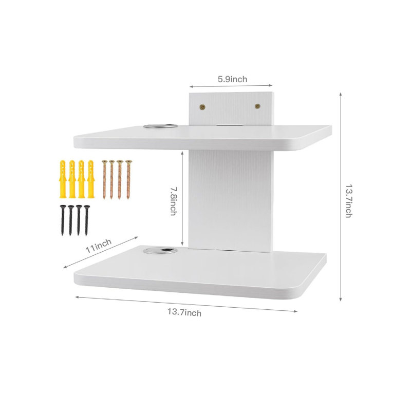 34.79cm H Media Shelves