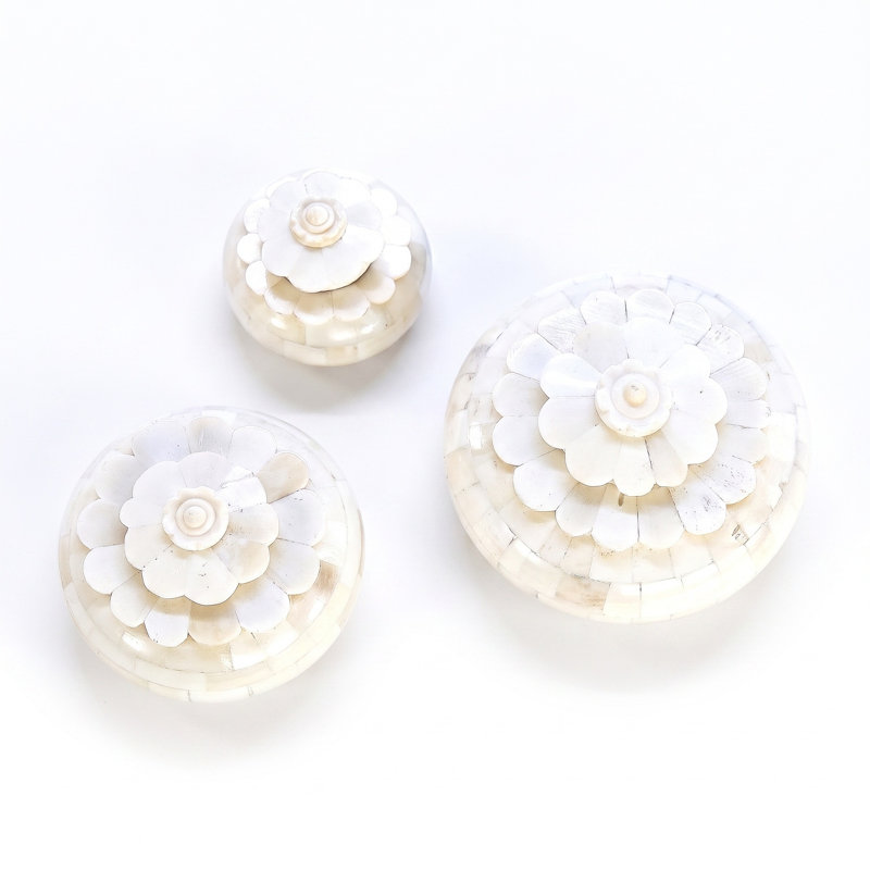 Bone Decorative Box, 3 in