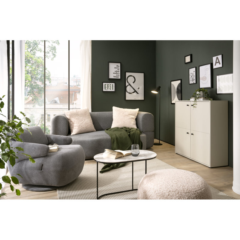 Claverton 4 -Door 6 -Shelf Storage Cabinet
