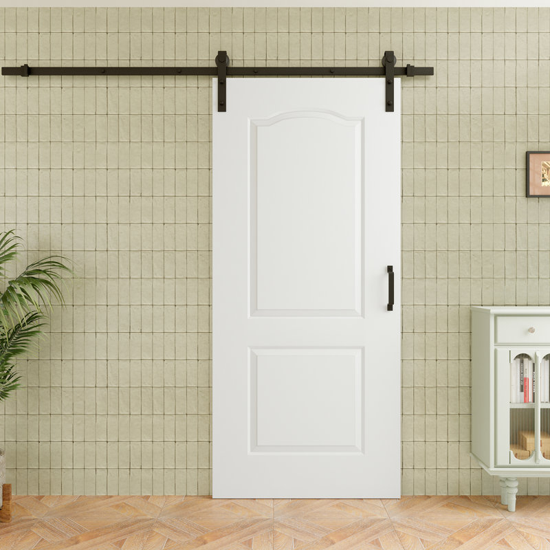 Porte de grange coulissante en bois 80 po H 2Lite, 36 po x 80 po
