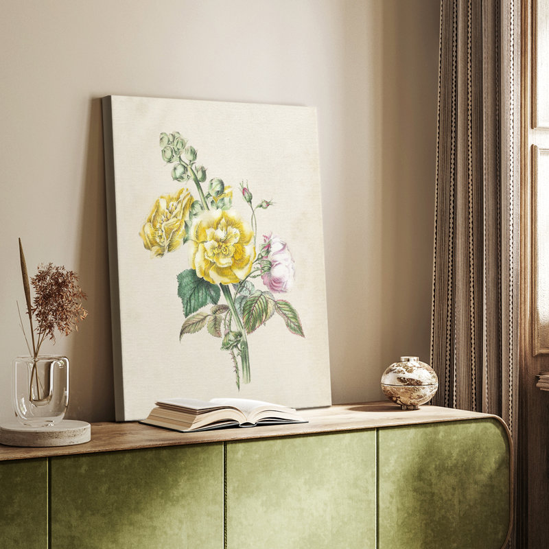 Bouquet de jardin antique II - galerie Cavas sur mesure, H 48 po x l 32 po