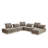 Lunaria - Modern Brown & Beige Fabric Modular Sectional Sofa