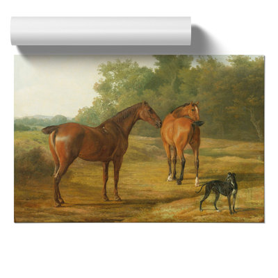 Horses And Hound by Jacques-Laurent Agasse - No Frame Painting