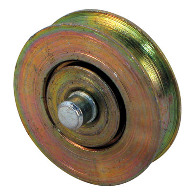 FHC D1766 Steel Ball Bearing Roller Assembly, Hardened Steel Roller, 1-1/2" Roller Diameter, 7/32" Axle Hub, Dichromate Finish