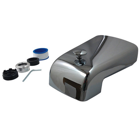 Bec de baignoire à inverseur universel en laiton 6 po Kingston, Chrome