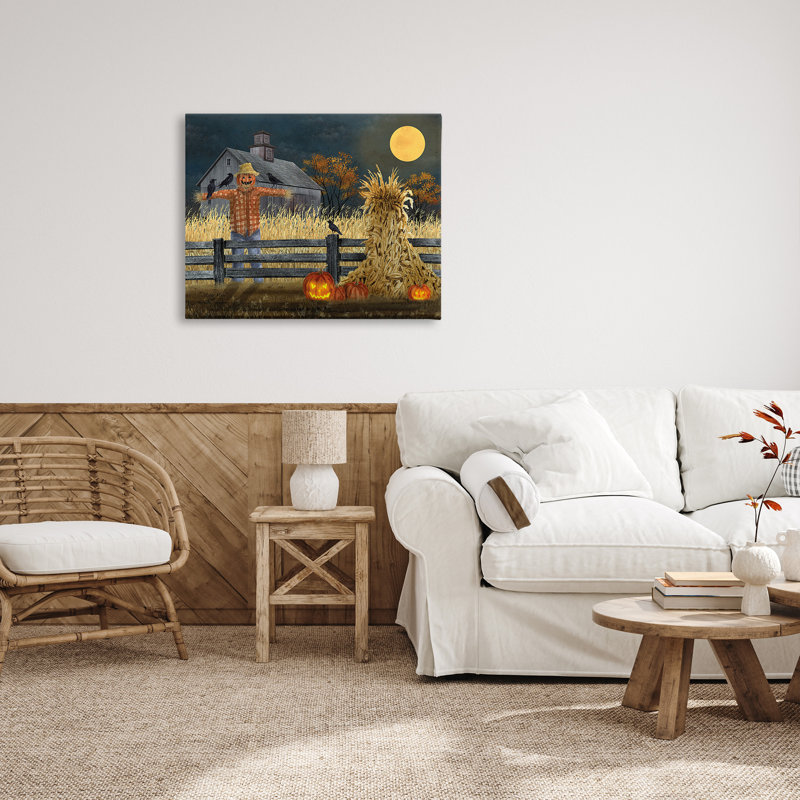 «Scarecrow Farm Landscape» par Billy Jacobs, H 30 po x l 40 po