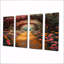«Blossoming Pink Flowers», art mural pour le salon, 4 pièces-602483885
